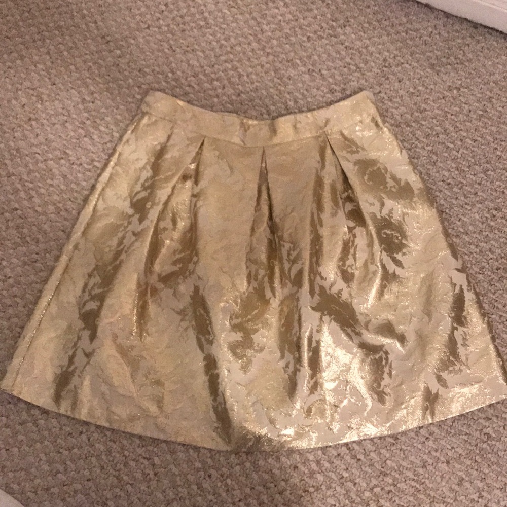 A line metallic skirt!!!